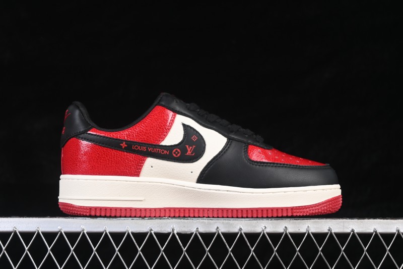 Nike Air Force 1 '07 Low Limited Edition Red Black Two-Tone Casual Skateboarding Shoes - KD1688-007