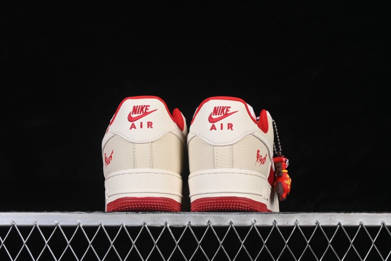 Nike Air Force 1 '07 Low Year of the Horse Limited Edition White Red Horsehair Chinese Style Casual Sneakers - XL1979-145