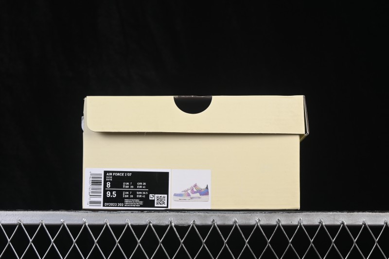 Nike Air Force 1 '07 Low Stained Glass Shard Hand-Painted Iridescent Cracked Mirror Low-Top Casual Sneakers - DY2023-203