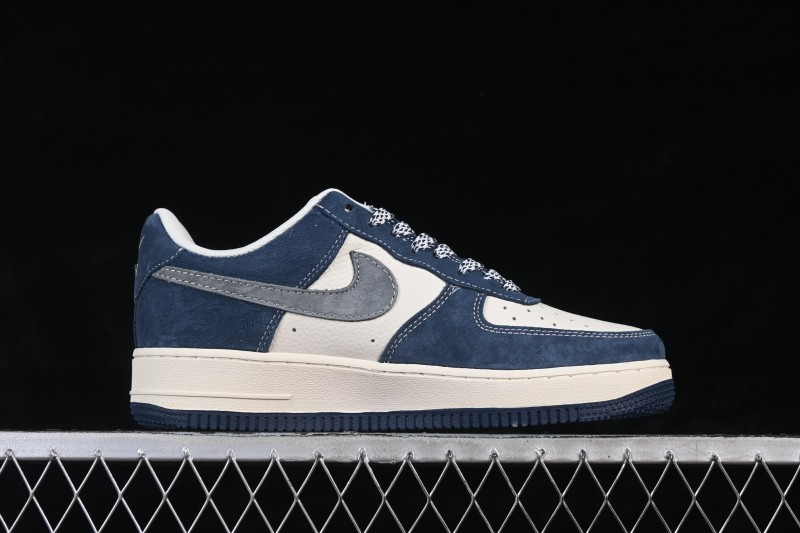 Nike Air Force 1 '07 Low Blue and White Casual Skateboarding Shoes with Full-Length Air Cushion - XL1979-139