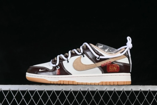 Nike SB Dunk Low Year of Horse Limited Edition Retro Skateboarding Shoes with Rope Lacing - YX5066-C90