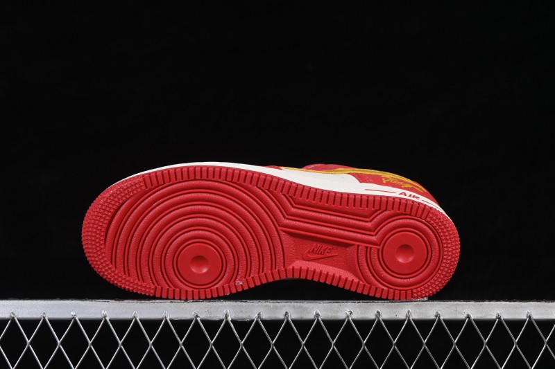 Nike Air Force 1 '07 Low Chinese New Year Limited Edition White Red Gold Splatter Low-Top Casual Skateboarding Shoes - DF0188-131