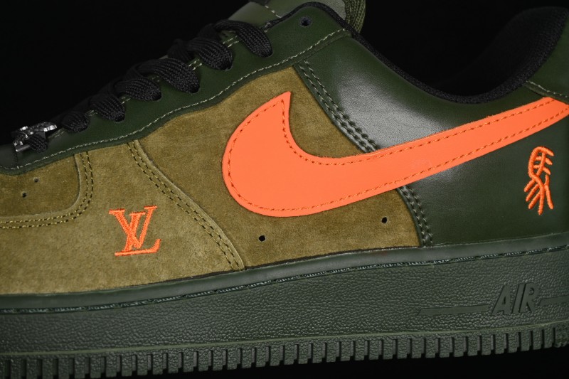 Nike Air Force 1 '07 Low Year of the Horse Edition Military Green with Orange Star Casual Skateboarding Shoes - XY9025-010