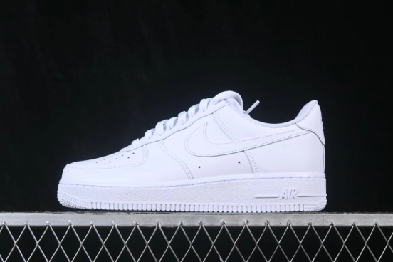 Nike Air Force 1 '07 Low Low-Top Casual Sneakers All-White Leather - CW2288-111