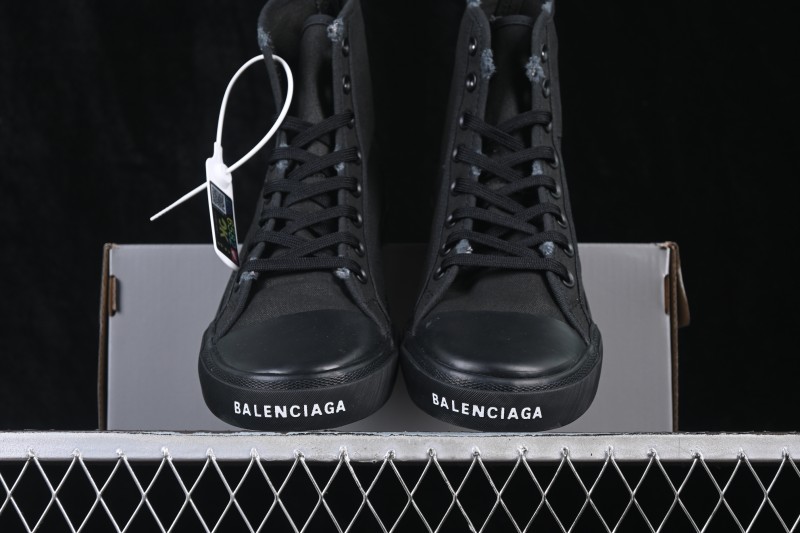 Balenciaga Paris Low Top Worn-Effect High-Top Lace-Up Fashion Sneakers - W3RC11090