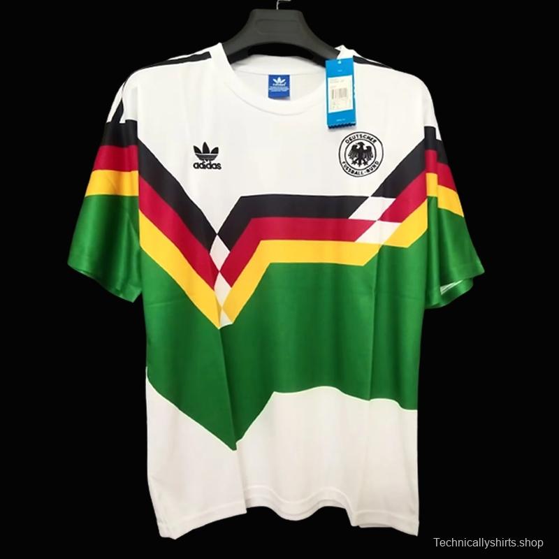 Retro1990 Germany Home With Mash-up Strip green Jersey