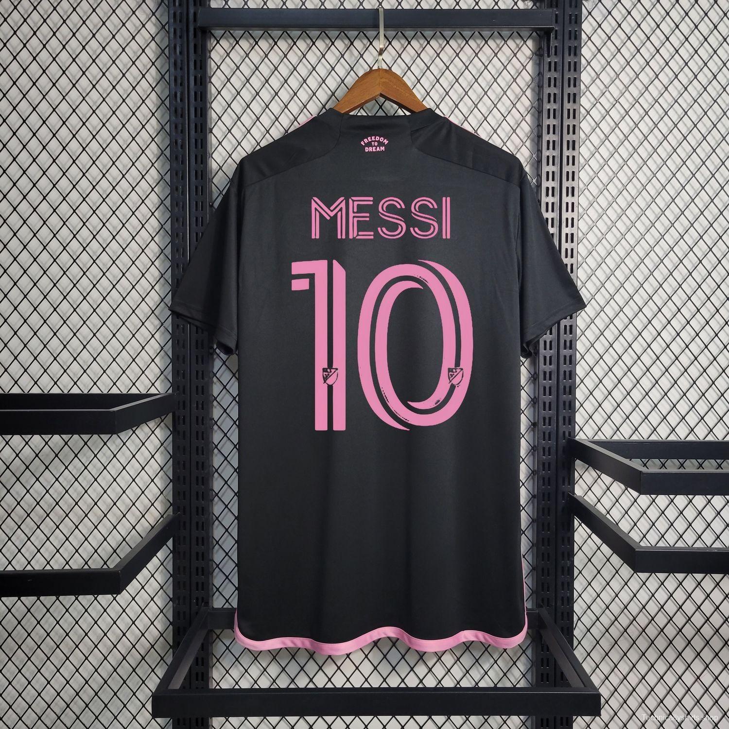 23-24 Inter Miami Away MESSI  Black Jersey