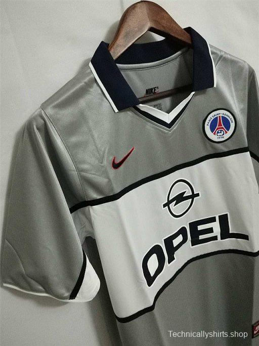 Retro 99/00 PSG Away Grey Jersey Worn By Ronaldinho