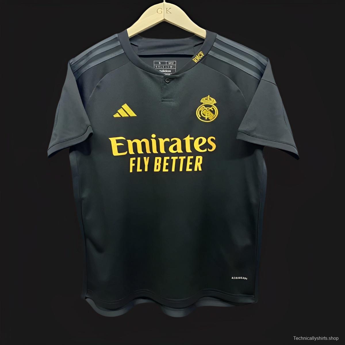 23/24 Real Madrid Black Third Jersey