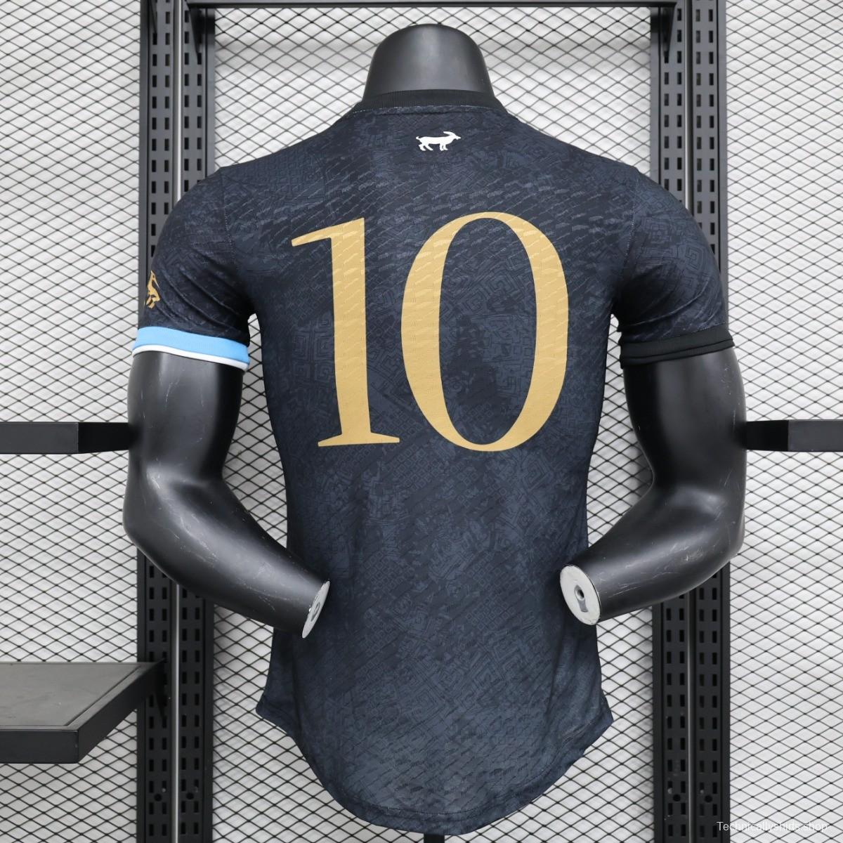 Player  Version 2023 Argentina La Pulga Black Lionel Messi Jersey With #10