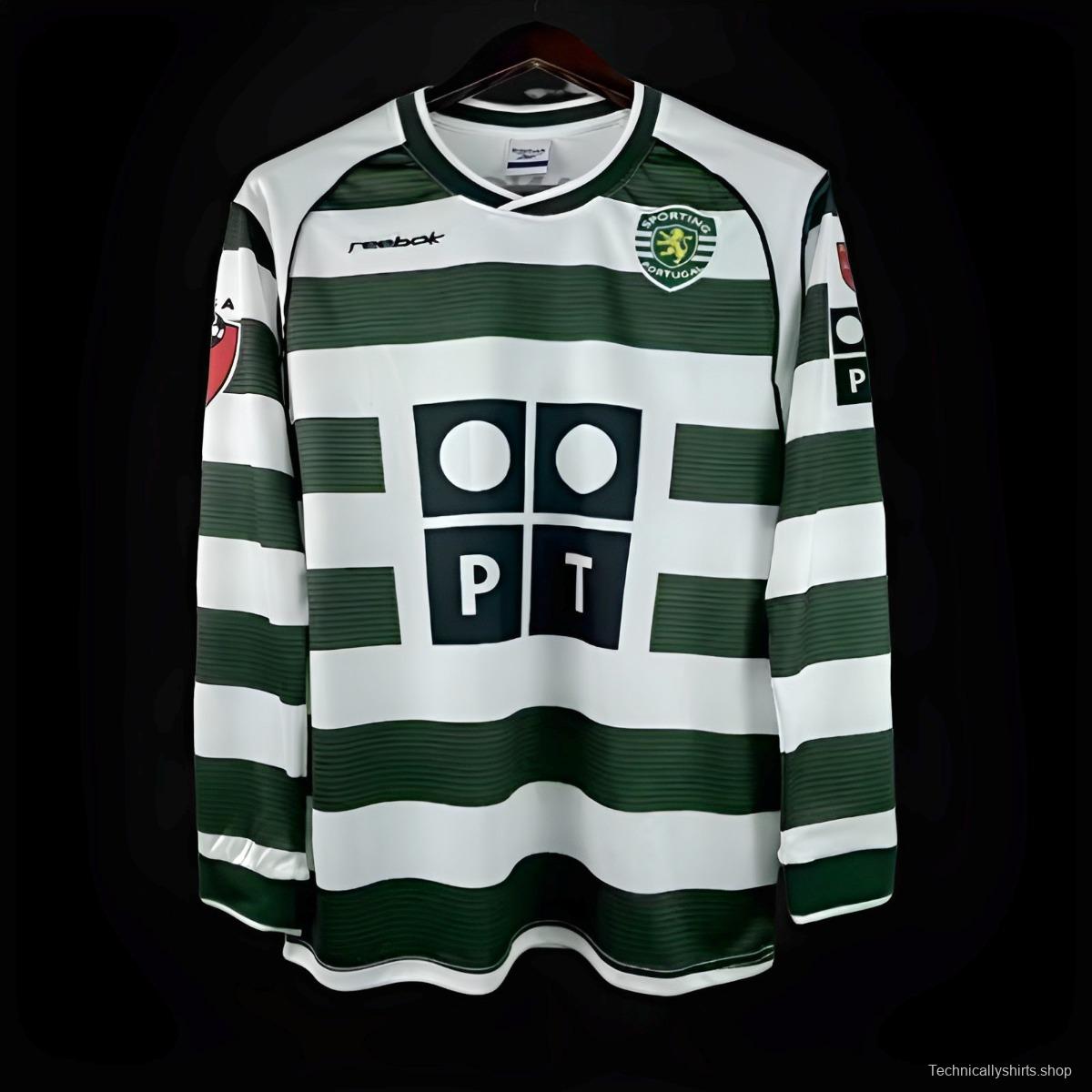 Retro 01/03 Sporting Lisbon Home Long Sleeve Jersey