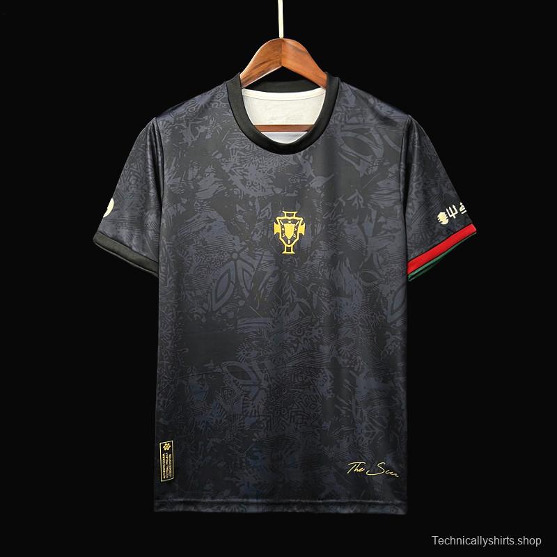 2023 Portugal Black Comma Football THE SIU Ronaldo JERSEY