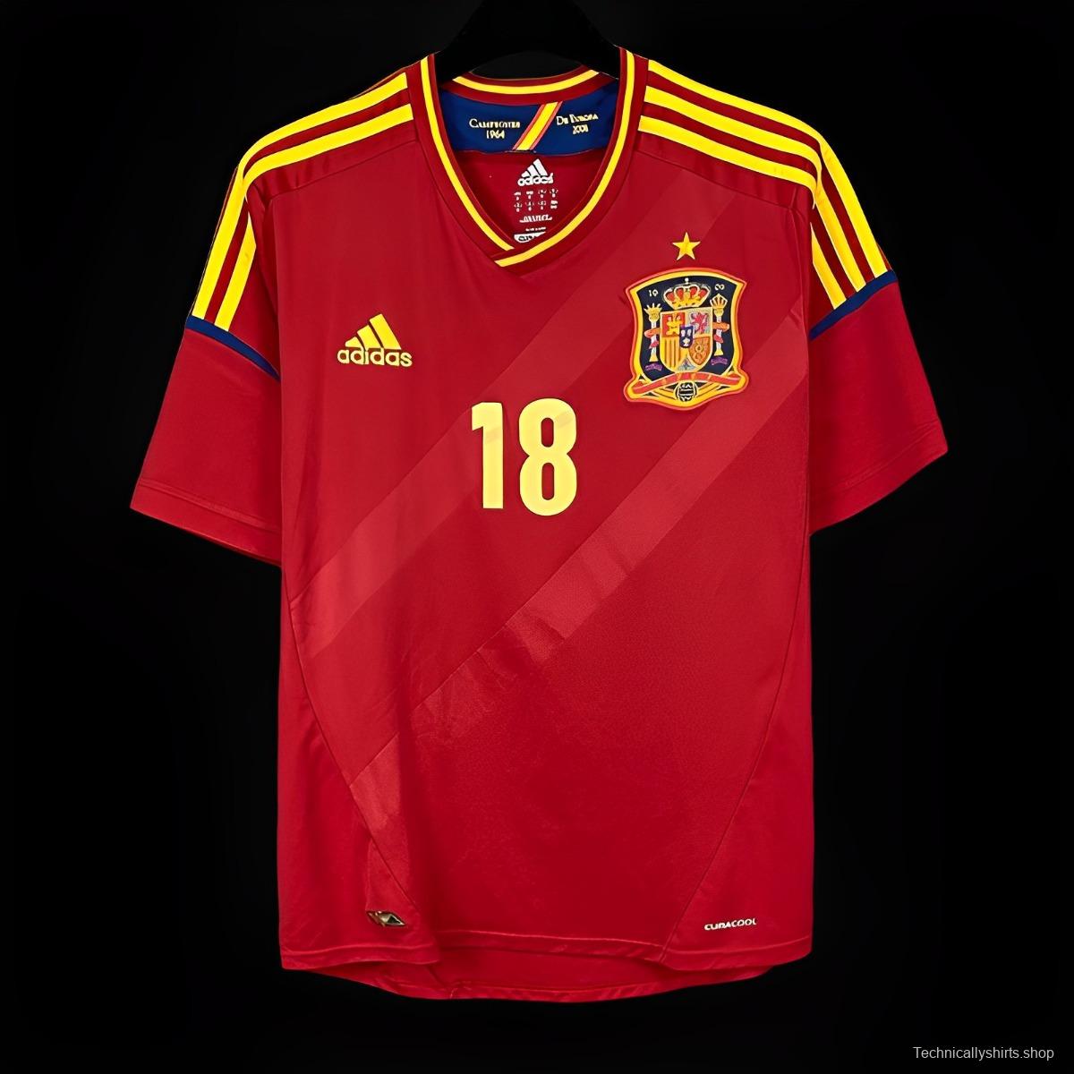 Retro 2012 Spain Home Jersey