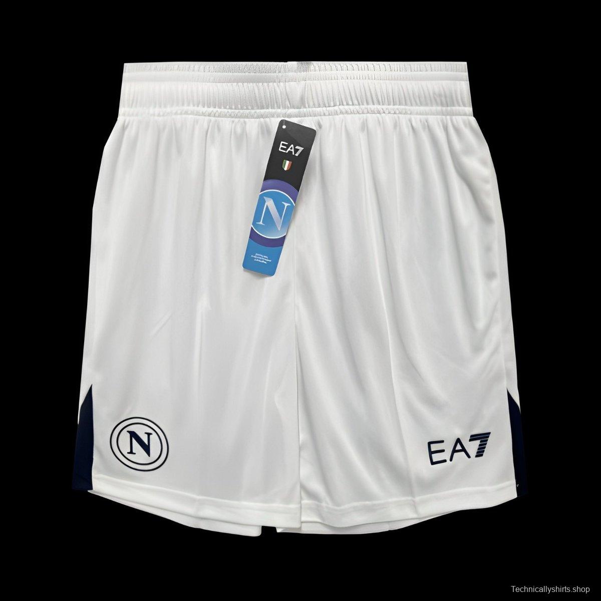 24/25 Napoli Away White Shorts