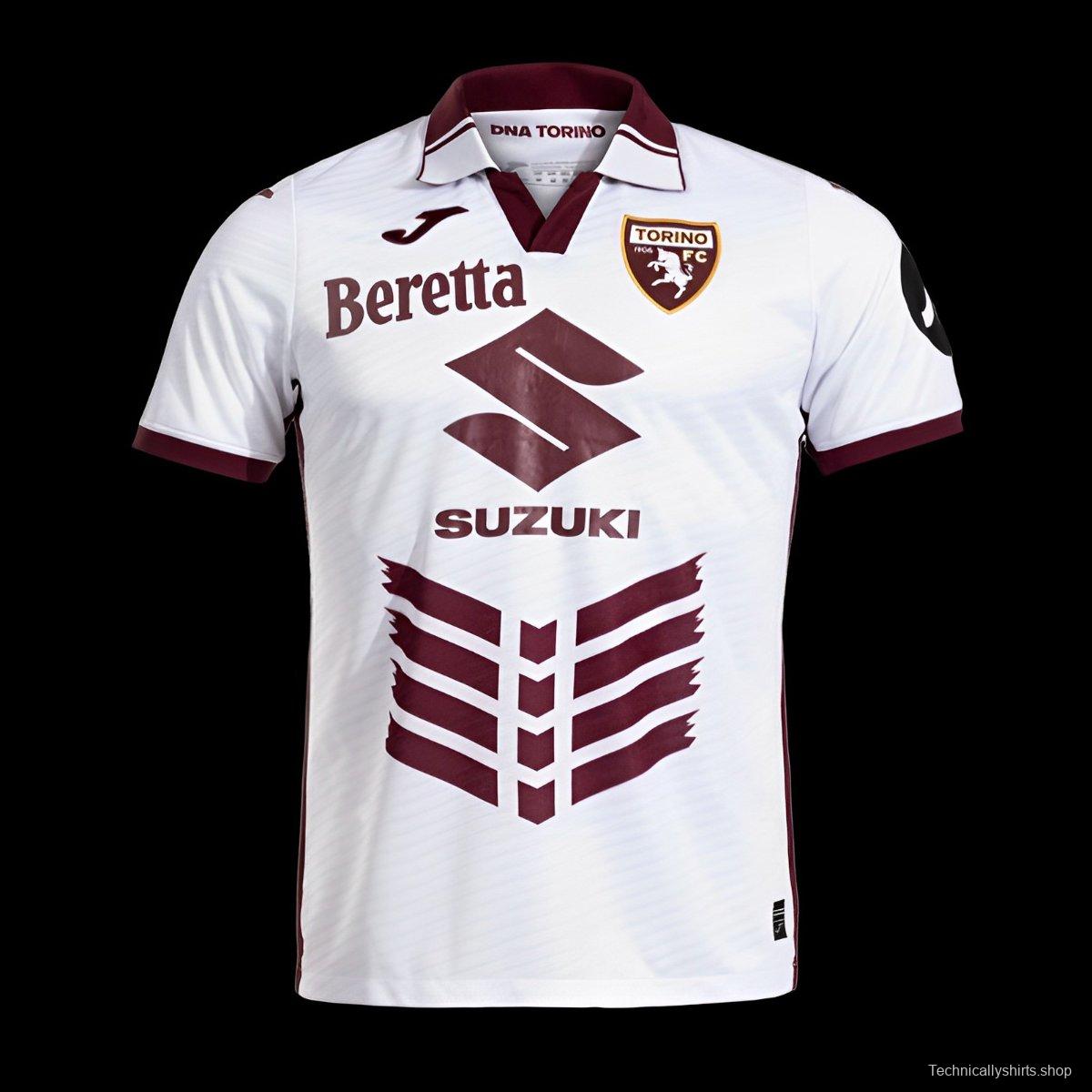 24/25 Torino Away White Jersey