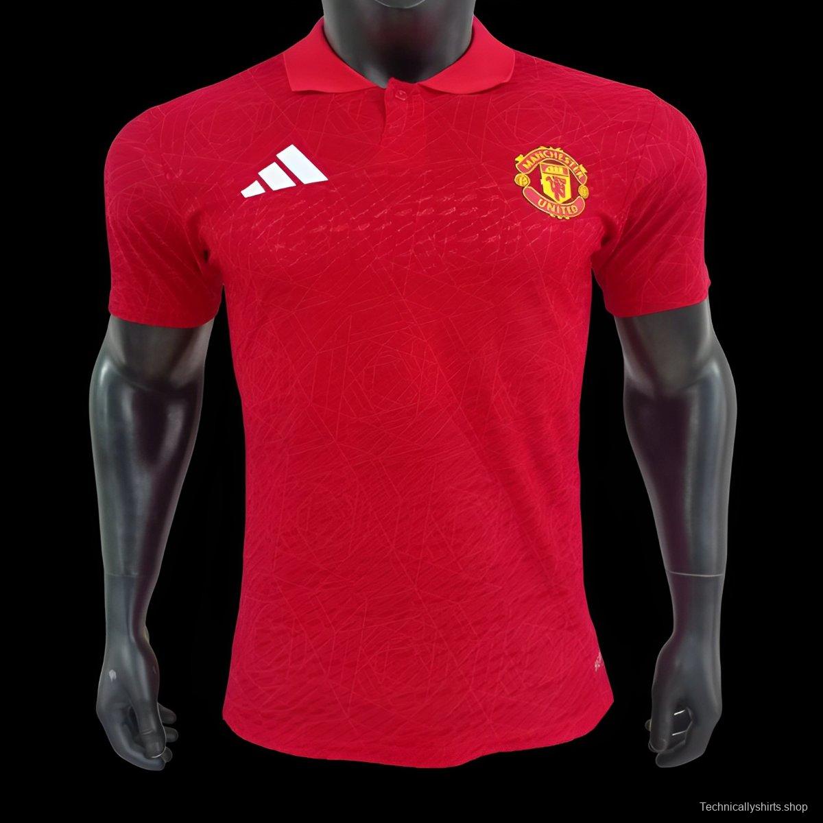 Player Version 24/25 Manchester United Red Polo Jersey