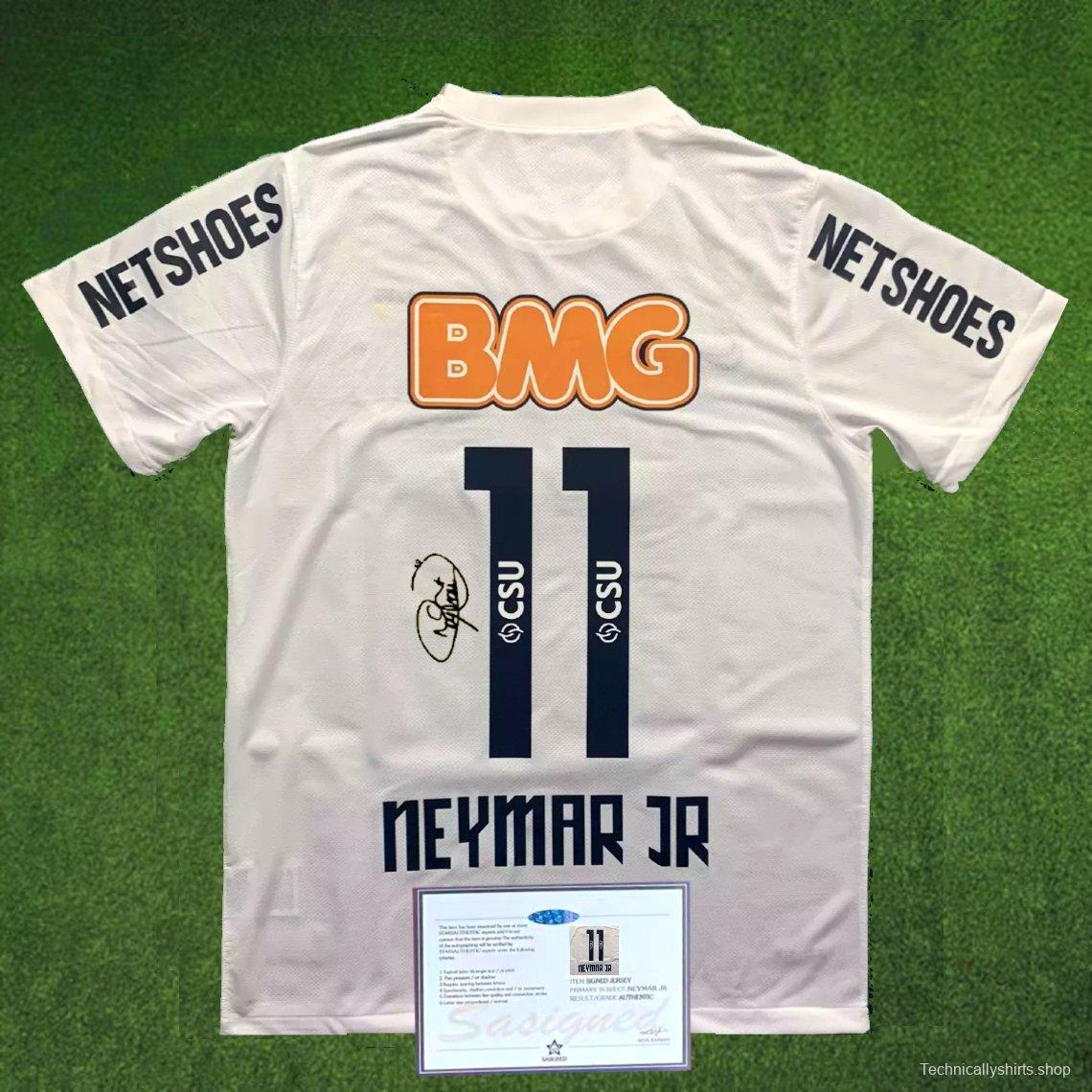 Neymar Jr Santos 11/12 Home SIGNED