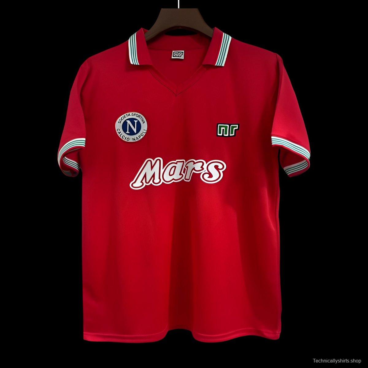 Retro 88/89 Napoli Third Red Jersey