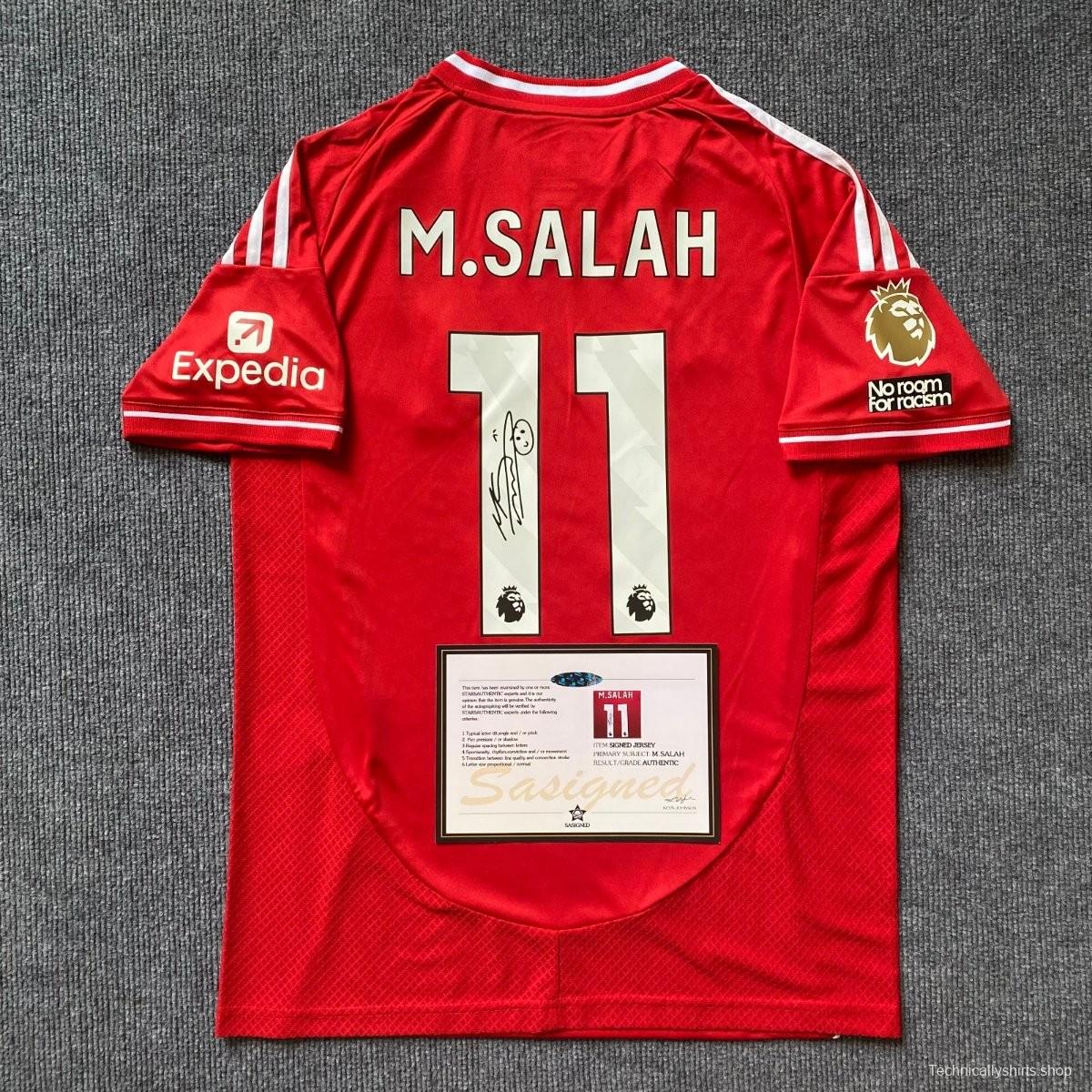 mo salah 25/26 liverpool signed + coa
