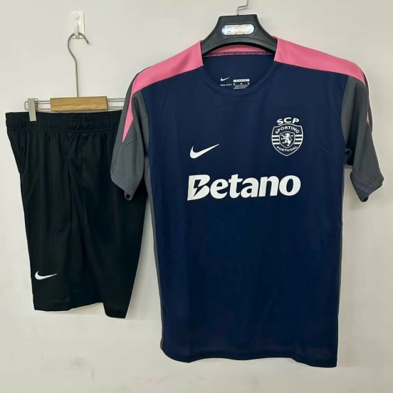 25/26 Sporting Lisbon Pre-match Training Navy Jersey +Shorts