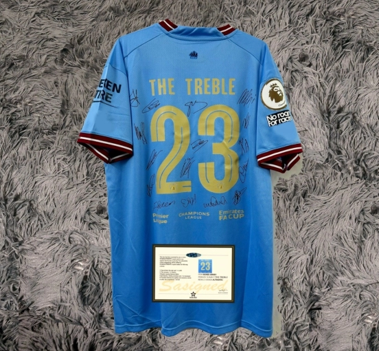 Man City 22/23 TREBLE Signed