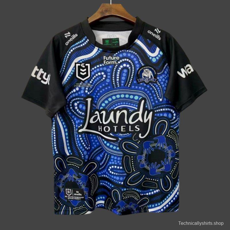 25/26 Canterbury-Bankstown Bulldogs Blue with Indigenous Art Jersey