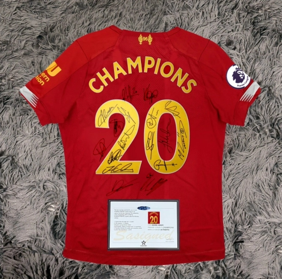 Liverpool Full Team Champions 2020 Signed