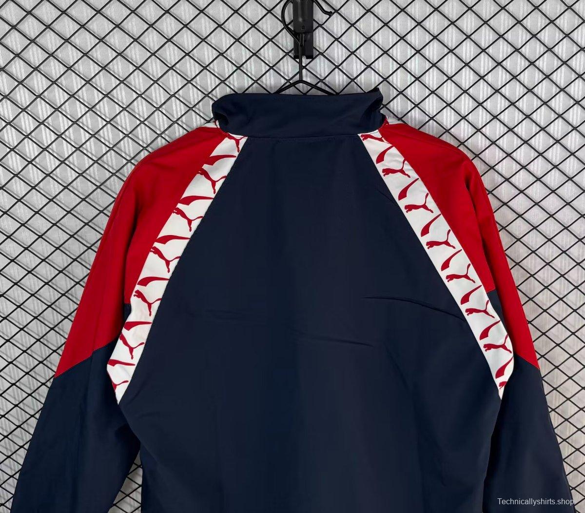 Retro 95/96 Atletio Madrid Navy/Red Windbreaker