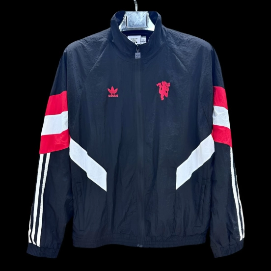 25/26 Manchester United Navy Full Zipper Windbreaker