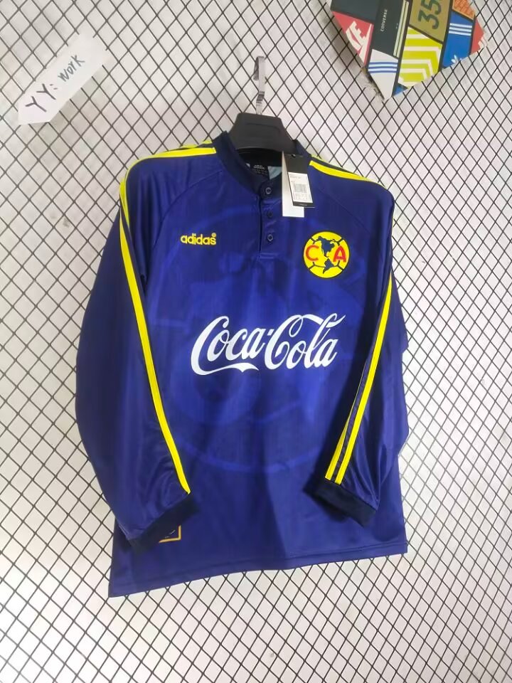 Retro 97/98 Club America Away Blue Long Sleeve Jersey