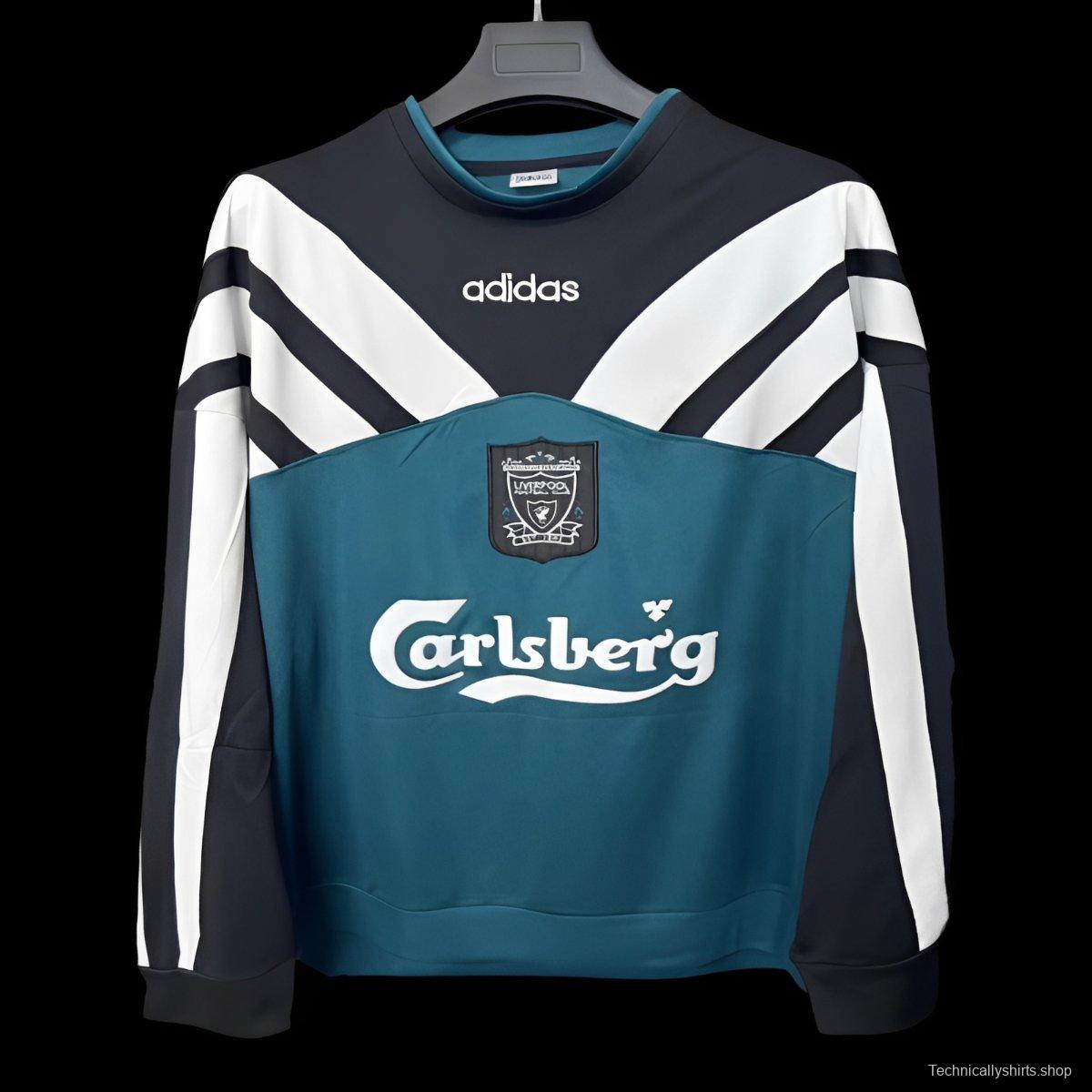 Retro 95/96 Liverpool Green Hoodie