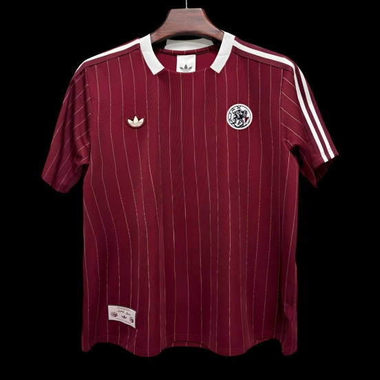 2026 Ajax Adidas Terrace Icons Maroon Jersey