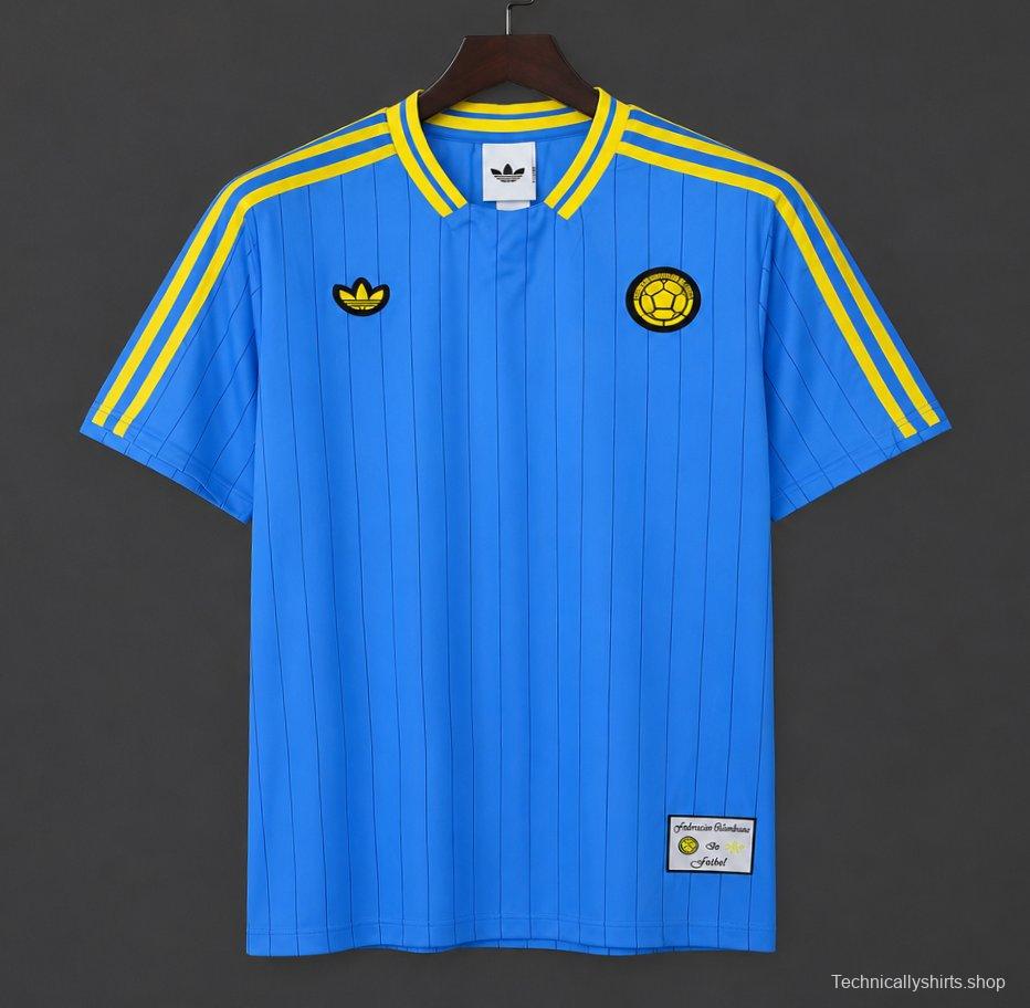 2026 Adidas Originals Colombia Terrace Icons Blue Jersey