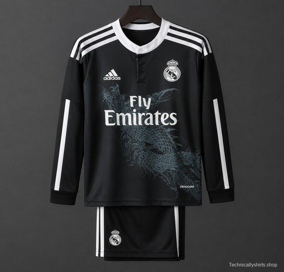 Retro Kids 14/15 Real Madrid Third Long Sleeve Jersey