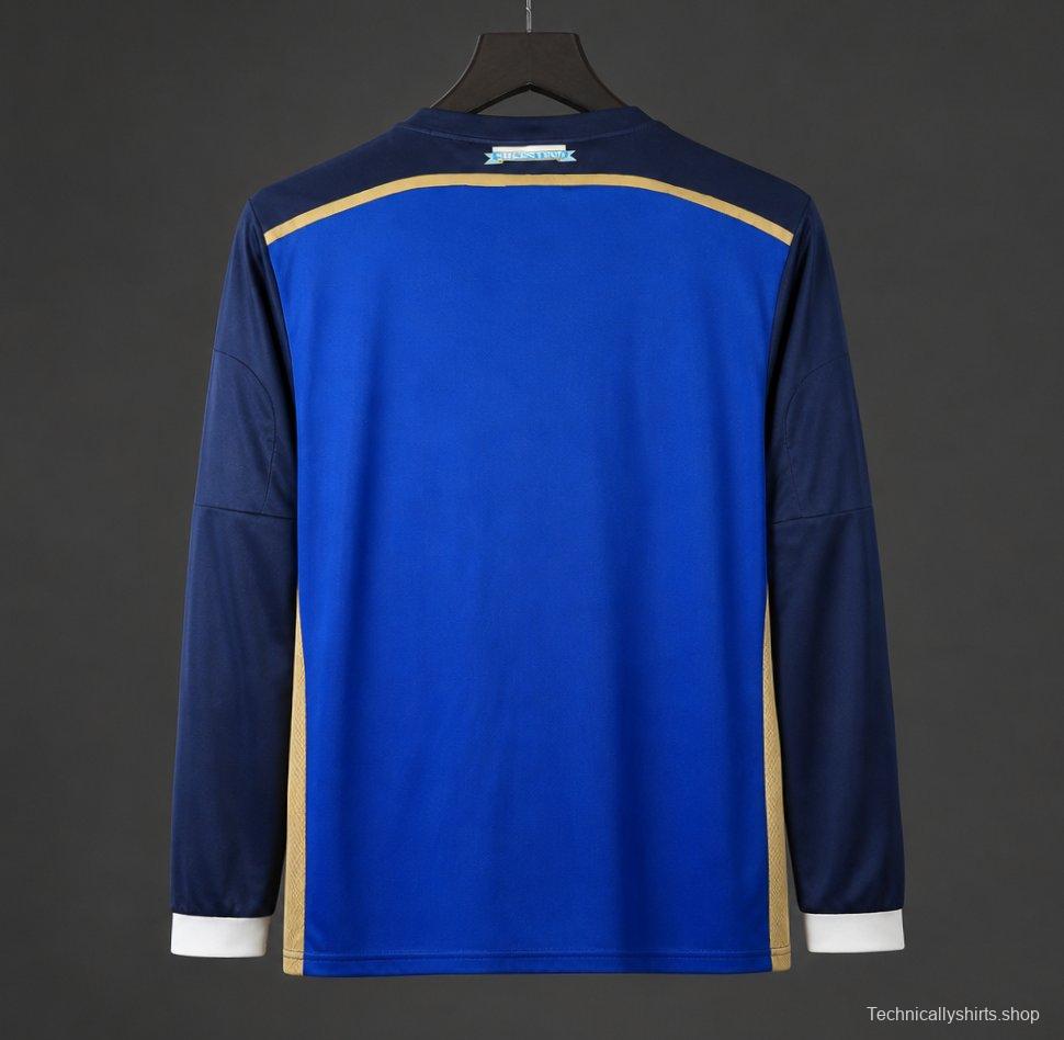 Retro 2014 Argentina Home Long Sleeve Soccer Jersey