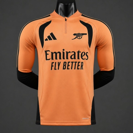 Player Version 26/27 Arsenal FC Long Sleeve Home Orange Jersey