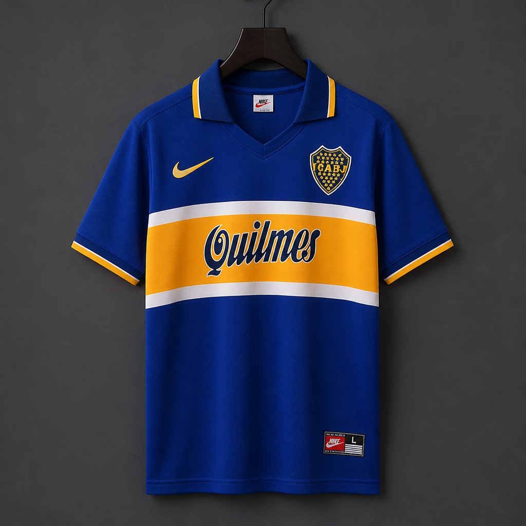 Retro 96/97 Boca Juniors Home Soccer Jersey