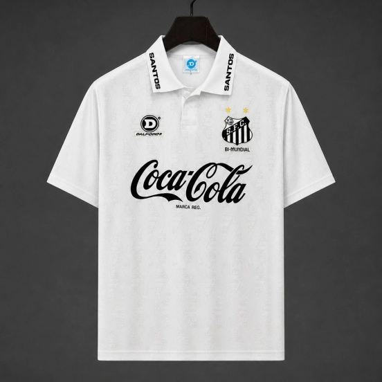 Retro 1993 Santos Home White Jersey