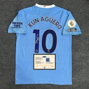 Sergio Aguero Signature Shirt Man City