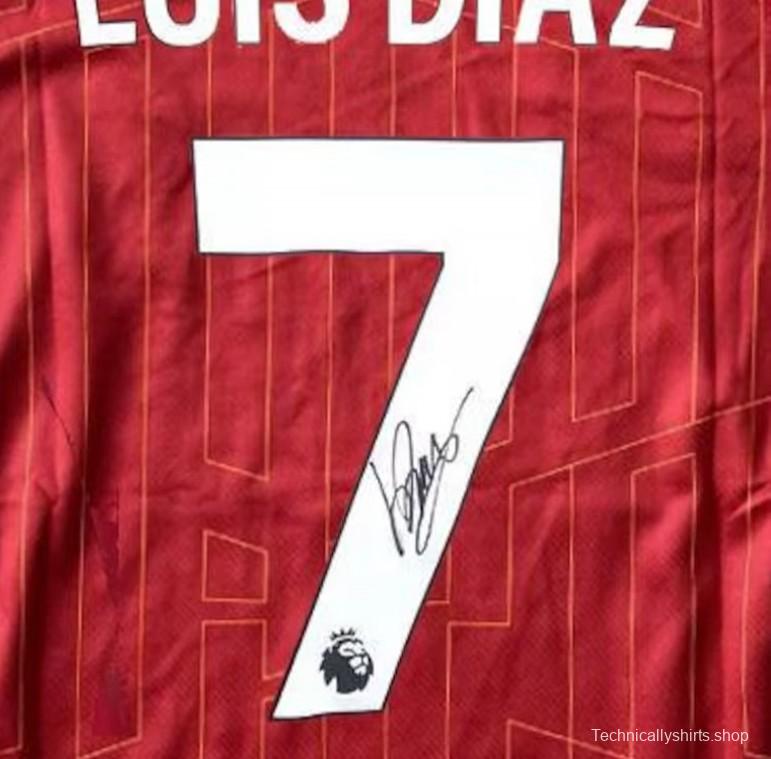 luis diaz liverpool signed + coa 24/25